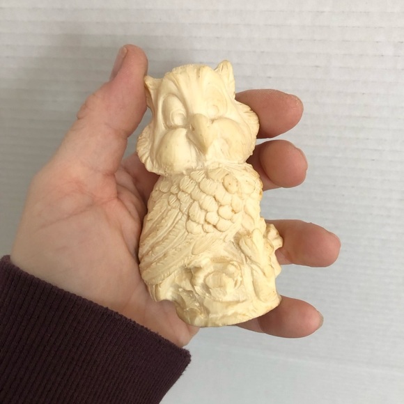 Vtg Italian Owl Sculpture by A. Santini - Picture 4 of 12